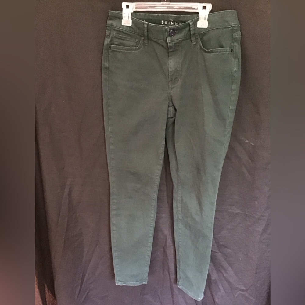 White House Black Market Olive Skinny Jeans